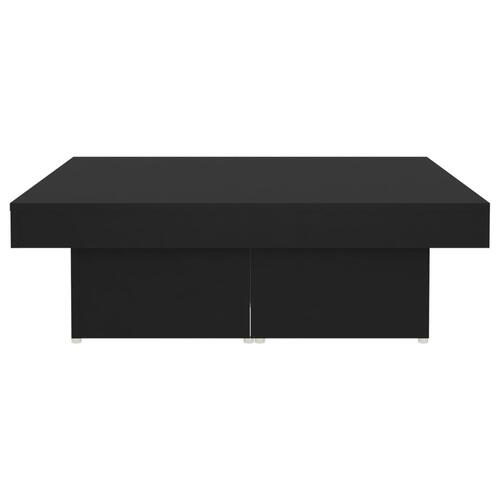 Sofabord 90x90x28 cm konstrueret træ sort
