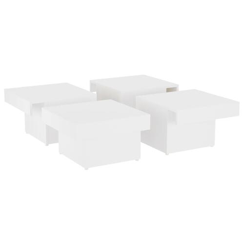 Sofabord 90x90x28 cm konstrueret træ hvid