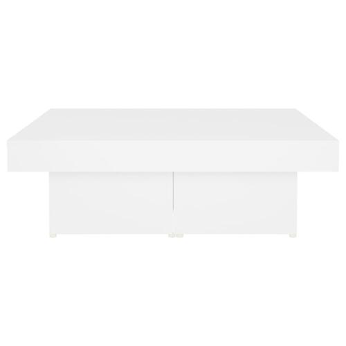 Sofabord 90x90x28 cm konstrueret træ hvid