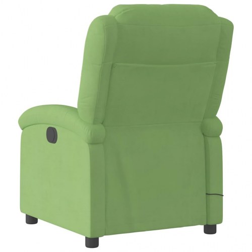 Massagestol i velour - lysegrøn