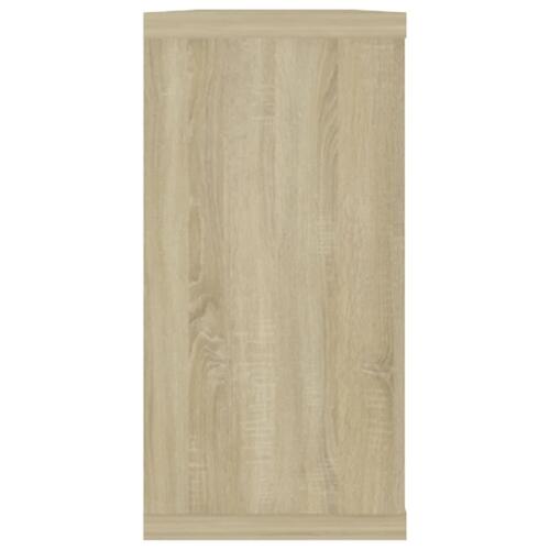 Væghylder 2 stk. 100x15x30 cm kubeformet spånplade sonoma-eg