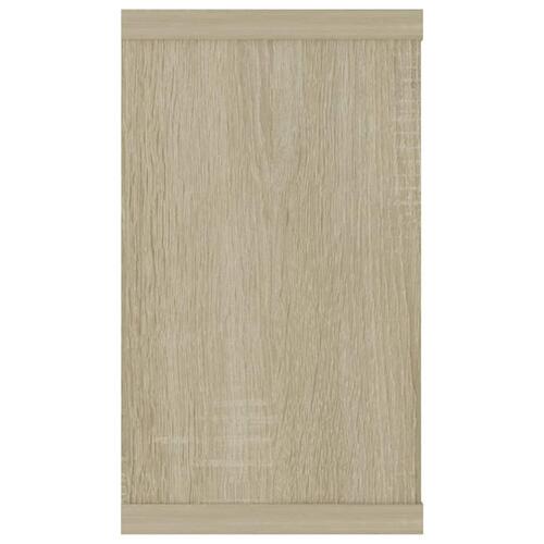 Væghylder 2 stk. 80x15x26,5 cm kubeformet spånplade sonoma-eg