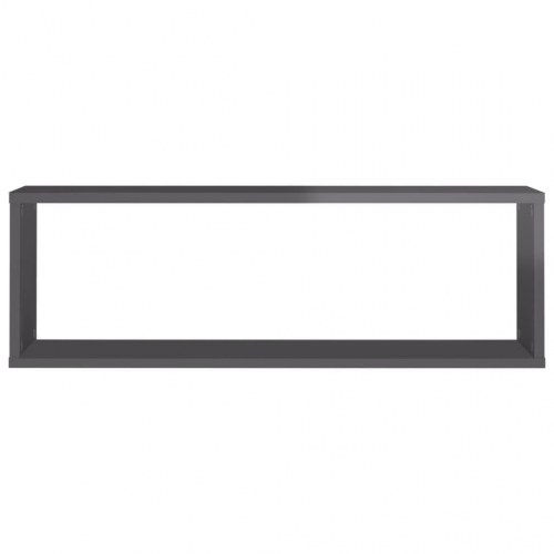 Væghylder 2 stk. 80x15x26,5 cm kubeform konstrueret træ