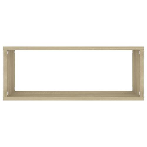 Væghylder 6stk. 60x15x23cm kubeformet konstrueret træ sonoma-eg