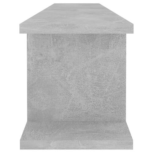 Væghylder 2 stk. 105x18x20 cm spånplader betongrå