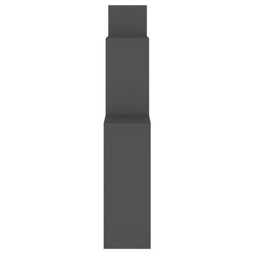 Vægreol 80x15x78,5 cm konstrueret træ grå