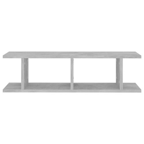Væghylder 2 stk. 75x18x20 cm konstrueret træ betongrå