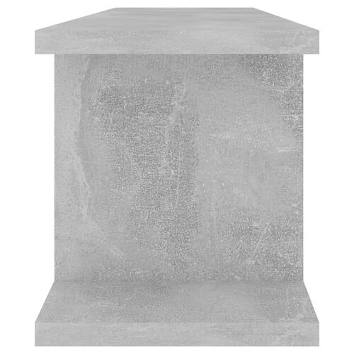 Væghylder 2 stk. 75x18x20 cm konstrueret træ betongrå