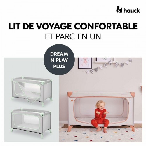 Hauck Dream N Play Plus rejseseng 60 × 120 cm - støvet blå
