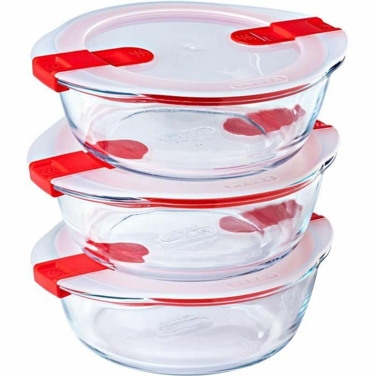 Pyrex Cook & Heat madbeholdersæt 1,1 l - gennemsigtig, 3 dele