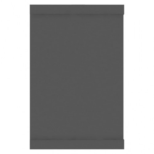 Væghylder 6 stk. 60x15x23 cm kubeformet konstrueret træ grå