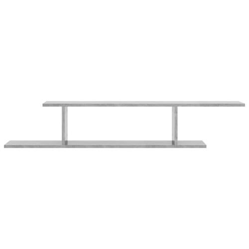 Væghængt tv-hylde 125x18x23 cm konstrueret træ betongrå