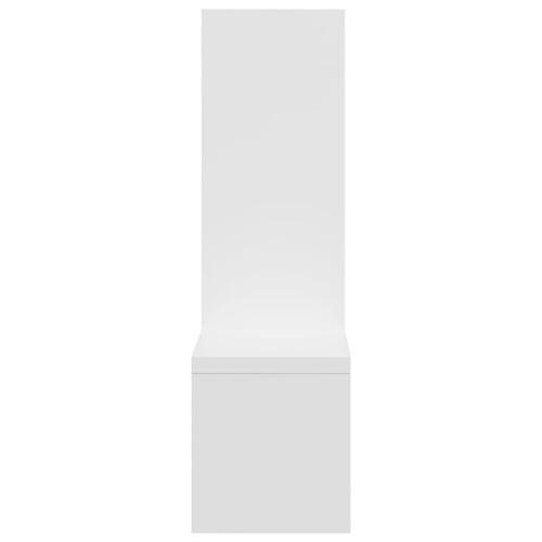 Væghængte kubehylder 2 stk. 50x15x50 cm konstrueret træ hvid