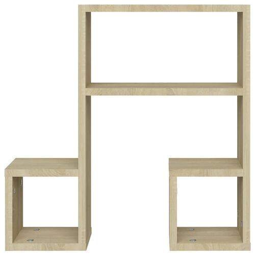 Væghængte hylder 2 stk. 50x15x50 cm konstrueret træ sonoma-eg