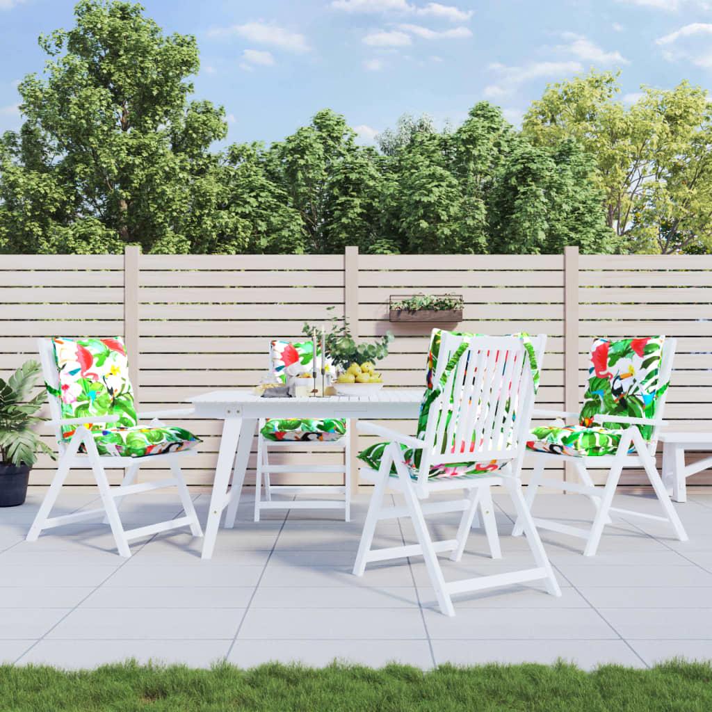 vidaXL stolehynder med lav ryg 4 stk. oxfordstof flerfarvet