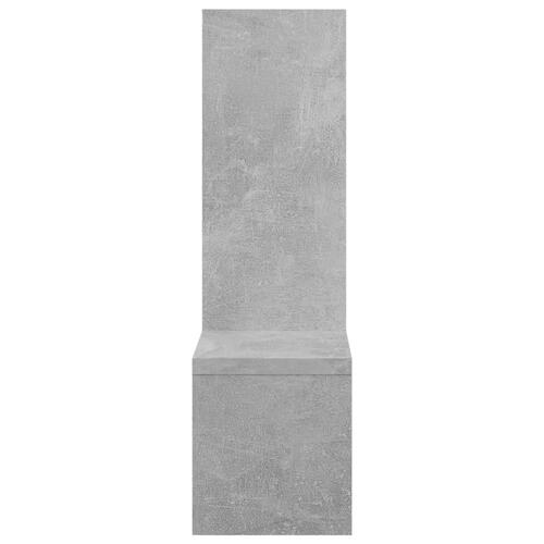 Væghylder 2 stk. 50x15x50 cm konstrueret træ betongrå