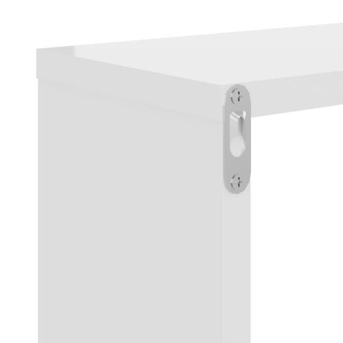 Væghylder 2 stk. 50x15x50 cm spånplade hvid højglans