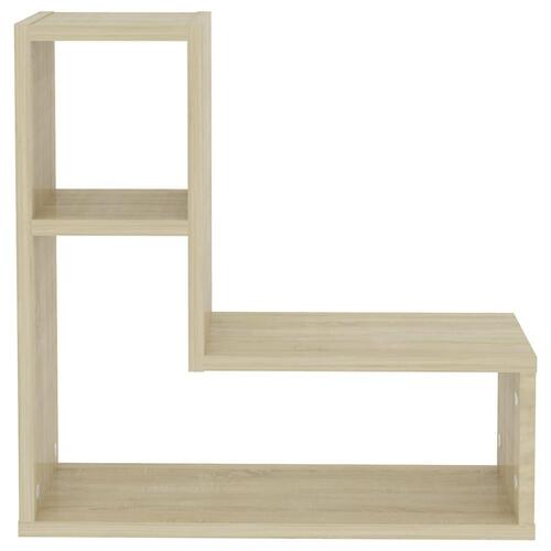 Væghylder 2 stk. 50x15x50 cm spånplade sonoma-eg