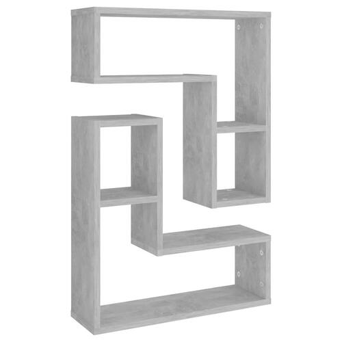 Væghylder 2 stk. 50x15x50 cm spånplade betongrå
