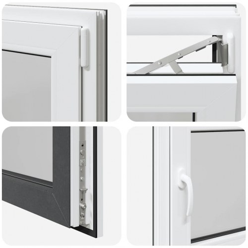 Kældervindue "RISOR" 80x50 cm dreje-kip DIN højre antracit