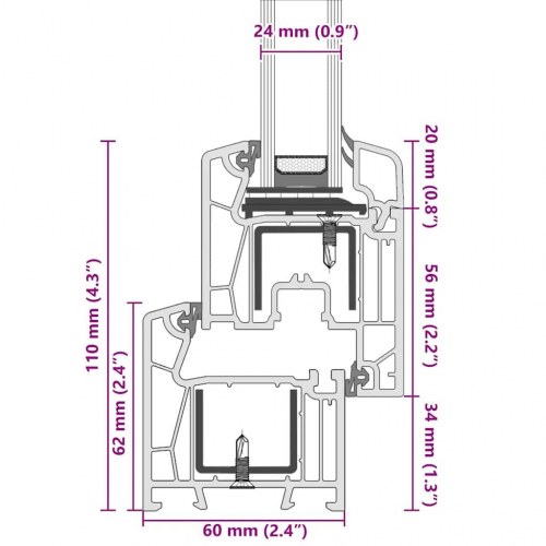 Kældervindue RISOR 120x60 cm Tilt&Drej DIN højre hvid
