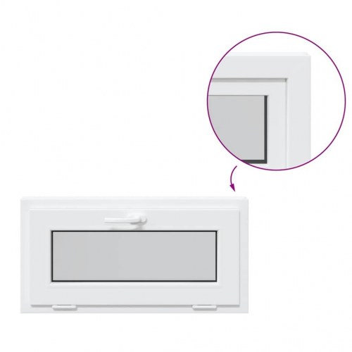 Kældervindue RISOR 80x40 cm tilt 3 ruder hvid