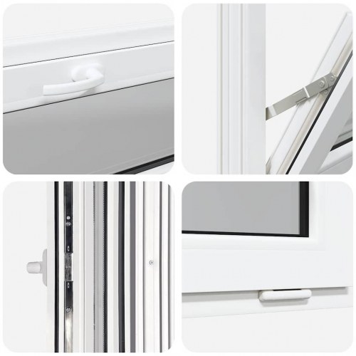 Kældervindue RISOR 80x40 cm tilt 3 ruder hvid