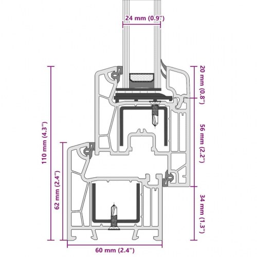 Kældervindue RISOR 60x90 cm Tilt&Drej DIN venstre antracitgrå