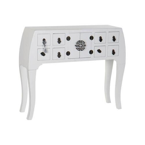 Konsol Gran Sølvfarvet Hvid Træ MDF 98 x 26 x 80 cm