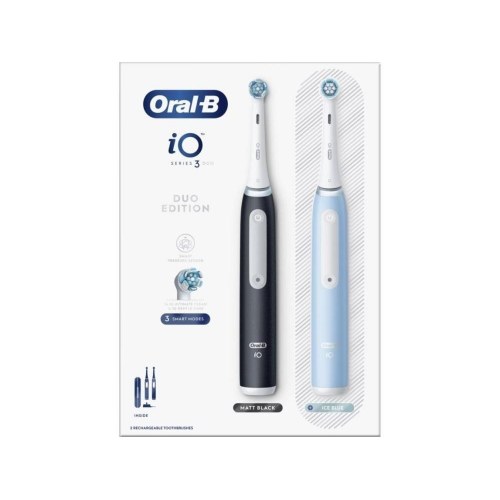 Elektrisk tandbørste Oral-B iO Series 3 Duo - Matt Black/Ice Blue