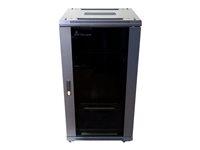 19" rackskab gulvstående 22U - Extralink, 600×800 mm, sort billede