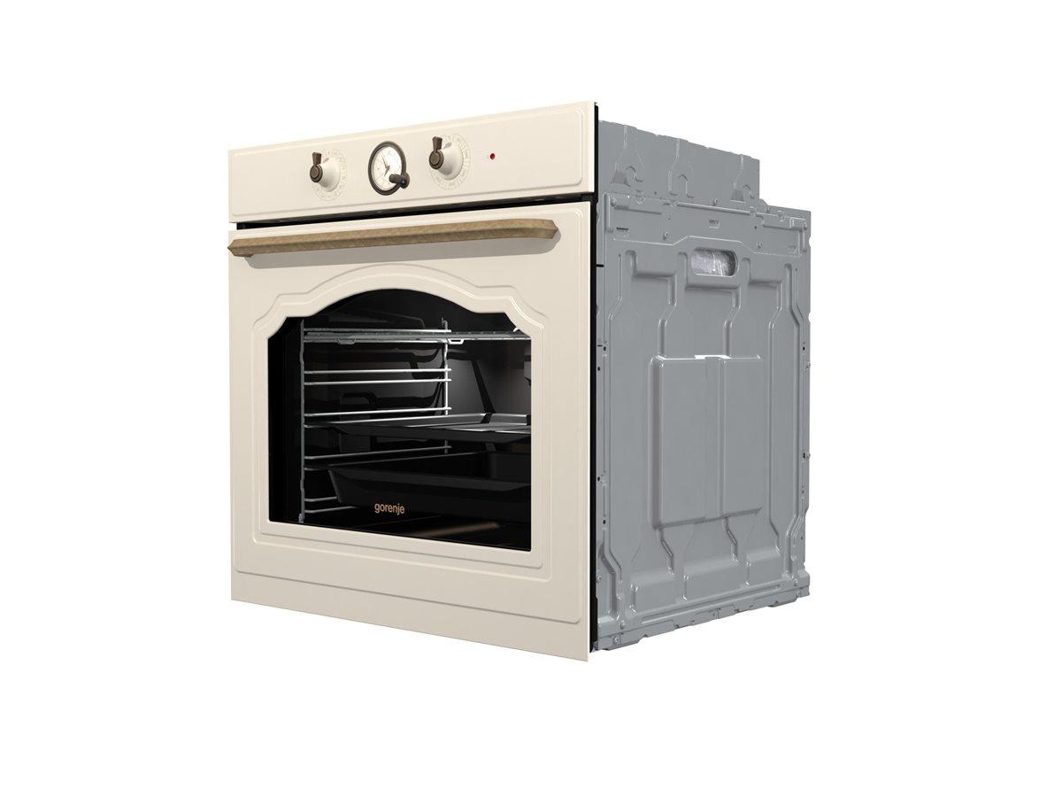 Indbygningsovn Gorenje Classico BOS67371CLI - beige, 77 l, damp og selvrens billede