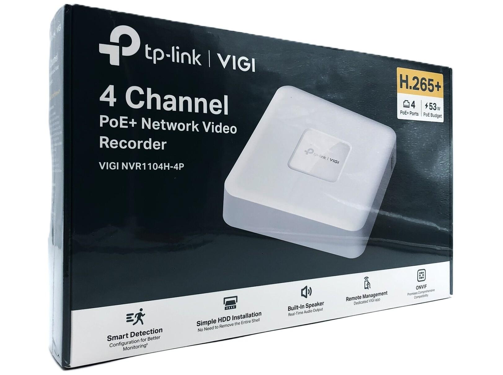 Netværksoptager 4-kanals PoE+ - TP-Link VIGI NVR1104H-4P