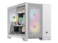 PC kabinet Corsair 2500D Airflow micro ATX - hvid, hærdet glas billede