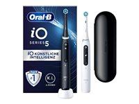 Elektrisk tandbørste Oral-B iO Series 5 - matsort/ren hvid (2-pak) billede