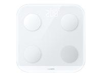 Badevægte med kropsanalyse - Huawei Scale 3 Bluetooth, frosthvid