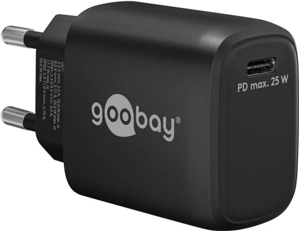 USB-C oplader 25 W PD 3.0 - Goobay (sort) billede