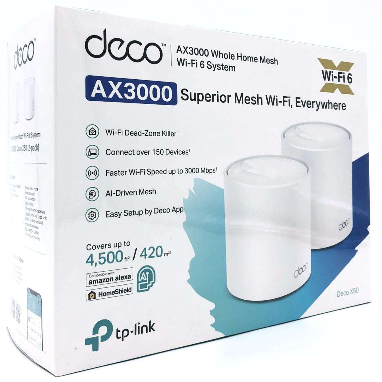 Mesh Wi-Fi system TP-Link Deco X50 AX3000 (2-pack) billede