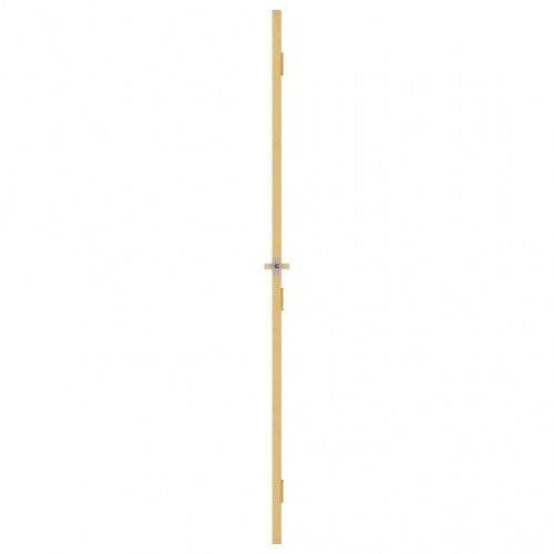 Indvendig glasdør 76 × 201,5 cm - hærdet, mat glas og guldfarvet aluminiumsramme