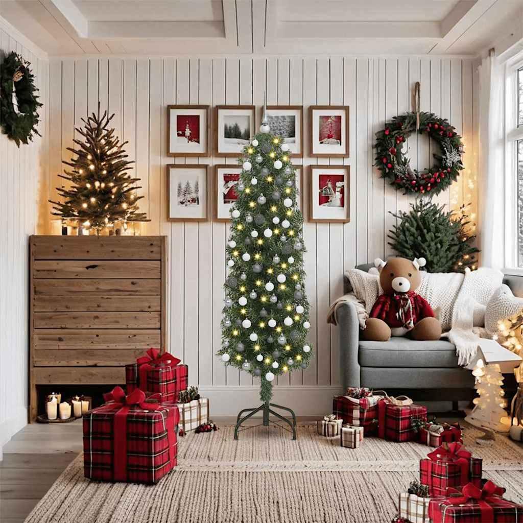 Slankt Juletræ Grøn 48 x 48 x 180 cm Plastik og metal