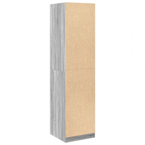 Klædeskab 50×50×200 cm - konstrueret træ, grå sonoma-eg