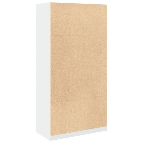 Klædeskab 100×50×200 cm - konstrueret træ, hvid