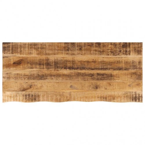 Bordplade i massivt ru mangotræ 140 x 60 x 2,5 cm med naturlig kant