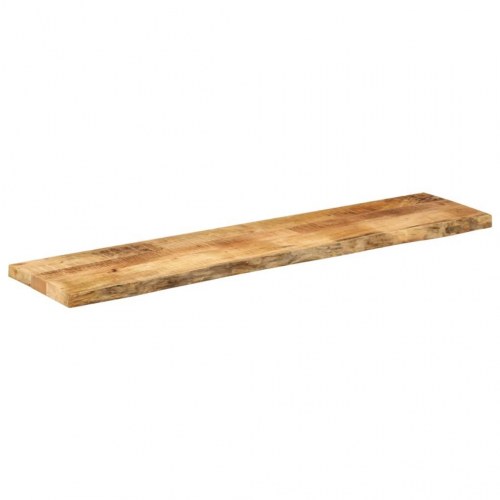 Bordplade i massivt mangotræ med naturlig kant - 140 x 30 cm