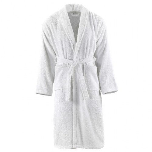 Frottebadekåbe unisex 100 % bomuld hvid L