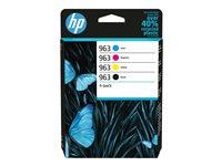 Blækpatroner HP 963 - sort, cyan, magenta, gul - 4-pak