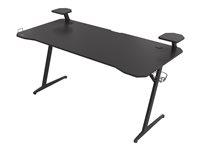 Gaming skrivebord Genesis Holm 510 RGB – sort, stålramme, 160 × 75 cm billede