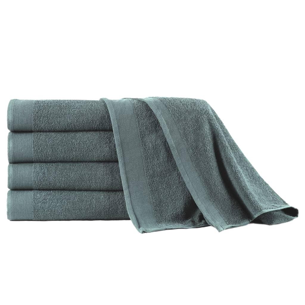 Badehåndklæder 5 stk. 450 gsm 100x150 cm bomuld grøn