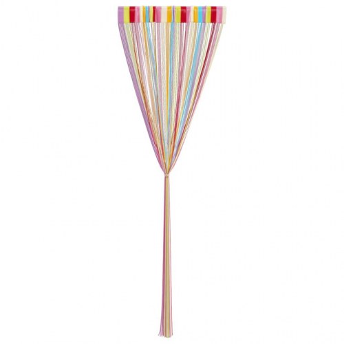 Trådgardiner 2 stk. 140×250 cm - flerfarvet snoregardin