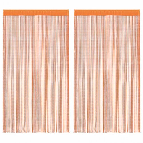 Snoregardiner 2 stk. 140 × 250 cm - orange trådgardin